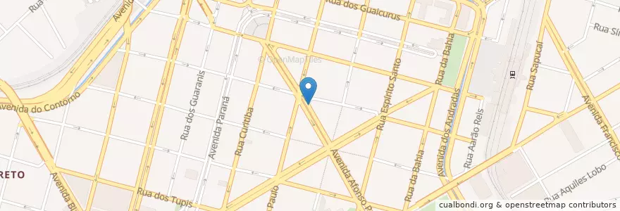 Mapa de ubicacion de Taxi en Brasilien, Südosten, Minas Gerais, Região Geográfica Intermediária De Belo Horizonte, Região Metropolitana De Belo Horizonte, Microrregião Belo Horizonte, Belo Horizonte.