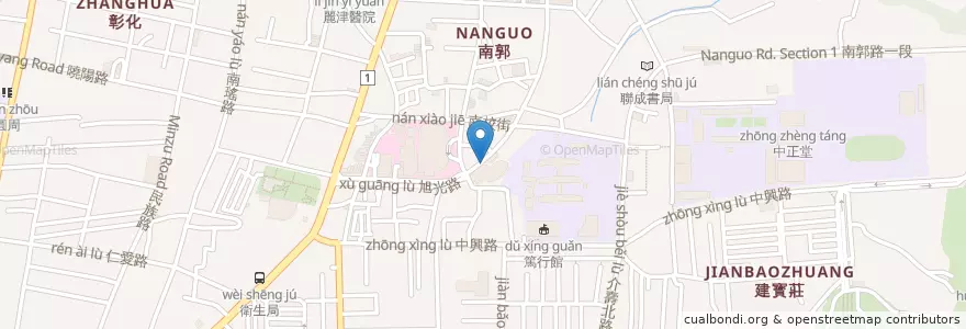 Mapa de ubicacion de 彰化基督教醫院 en تایوان, 臺灣省, شهرستان جانگوآ, 彰化市.