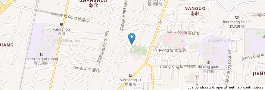 Mapa de ubicacion de 成功社區活動中心 en 타이완, 타이완성, 장화현, 장화 시.