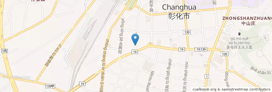 Mapa de ubicacion de 長安中華路口(彰基中華分院) en Тайвань, Тайвань, Чжанхуа, Чжанхуа.