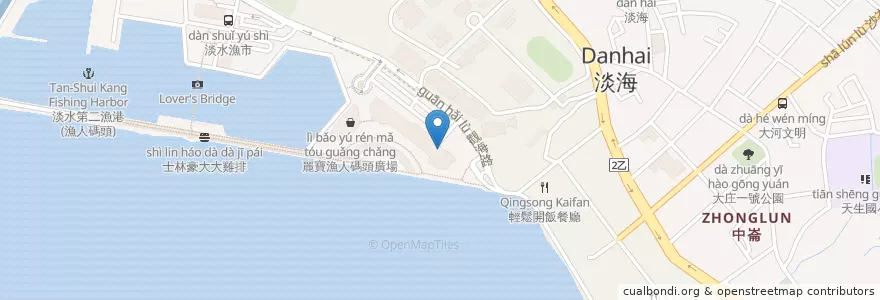 Mapa de ubicacion de 福容大飯店地下停車場 en Taïwan, Nouveau Taipei, Tamsui.