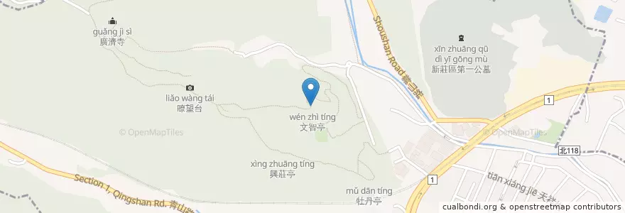 Mapa de ubicacion de 文智亭 en 台湾, 新北市, 新荘区.