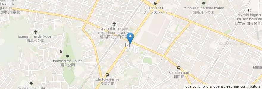 Mapa de ubicacion de デニーズ en ژاپن, 神奈川県, 横浜市, 港北区.