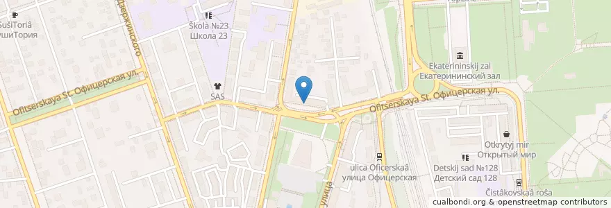 Mapa de ubicacion de Аптеки Кубани en Rusya Federasyonu, Южный Федеральный Округ, Krasnodar Krayı, Городской Округ Краснодар.