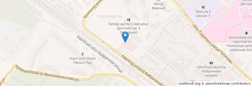 Mapa de ubicacion de Раменская городская библиотека № 3 en Rusia, Distrito Federal Central, Óblast De Moscú, Раменский Городской Округ.