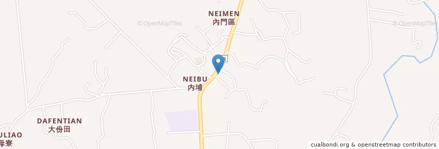 Mapa de ubicacion de 內門分隊 en Taiwan, Kaohsiung, Distretto Di Neimen.