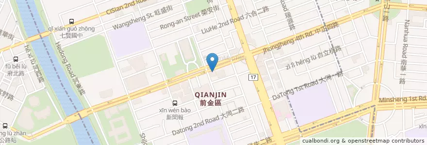 Mapa de ubicacion de 前金分隊 en Taïwan, Kaohsiung, 前金區.