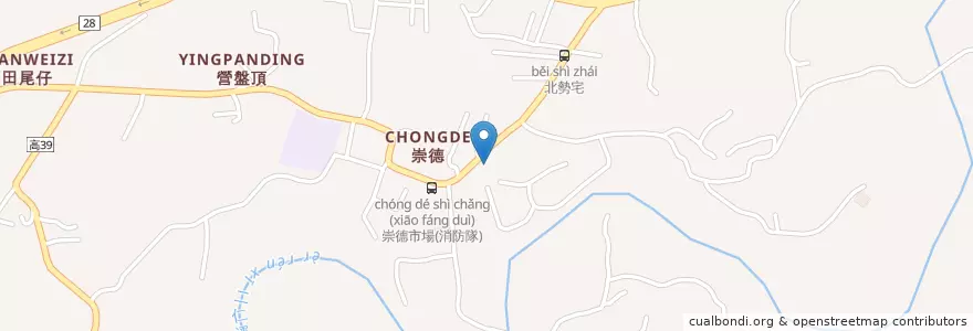 Mapa de ubicacion de 崇德小隊 en Taiwan, Kaohsiung, 田寮區.