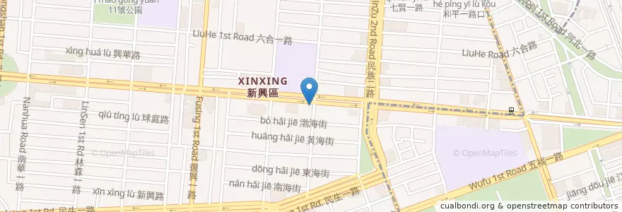 Mapa de ubicacion de 新興分隊 en 臺灣, 高雄市, 新興區, 苓雅區.