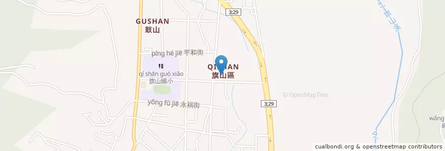 Mapa de ubicacion de 旗山分隊 en 臺灣, 高雄市, 旗山區.