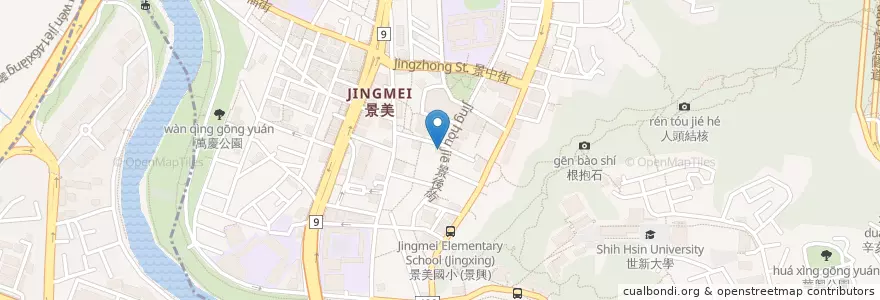 Mapa de ubicacion de 初二，十六 en 台湾, 新北市, 台北市, 文山区.
