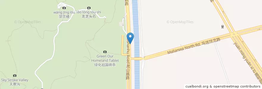 Mapa de ubicacion de 黑山扈北口 en Cina, Pechino, Hebei, 海淀区.
