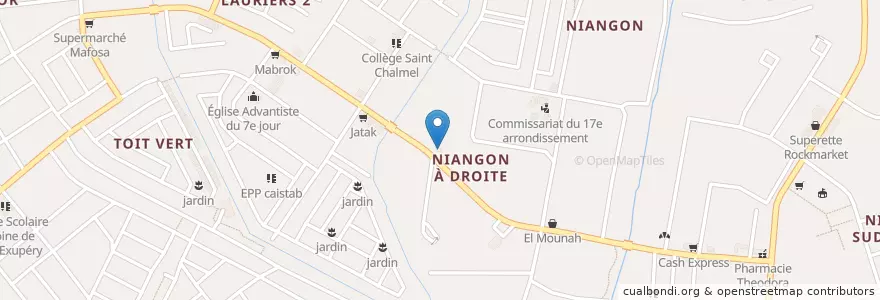 Mapa de ubicacion de Le Delice en Ivory Coast, Abidjan, Yopougon.