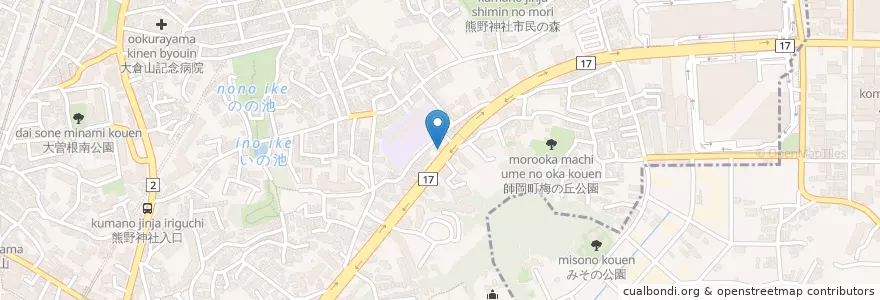 Mapa de ubicacion de navi en Japão, 神奈川県, 横浜市, 港北区.