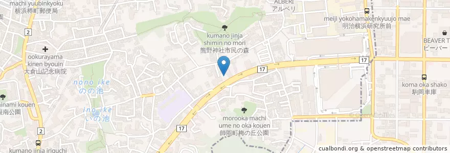 Mapa de ubicacion de ハンバーグ ガスト en Japan, Präfektur Kanagawa, Yokohama, 港北区.