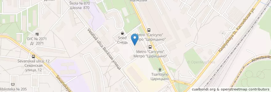 Mapa de ubicacion de Альфа-Банк en Rusland, Centraal Federaal District, Moskou, Южный Административный Округ.