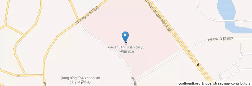 Mapa de ubicacion de 小爽酸菜鱼 en China, Jiangsu, Nanjing, Jiangning.