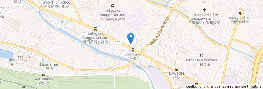 Mapa de ubicacion de BigBoy en Japan, 東京都, 世田谷区.