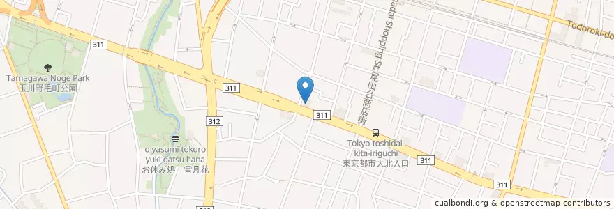 Mapa de ubicacion de ESSO尾山台SS en Giappone, Tokyo, 世田谷区.