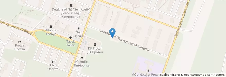 Mapa de ubicacion de 501$ en 俄罗斯/俄羅斯, Центральный Федеральный Округ, 莫斯科州, Городской Округ Протвино.
