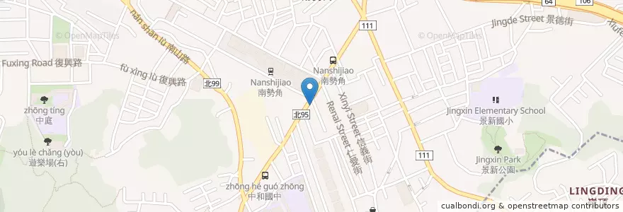 Mapa de ubicacion de 肯德基中和興南店 en Taiwán, Nuevo Taipéi, 中和區.