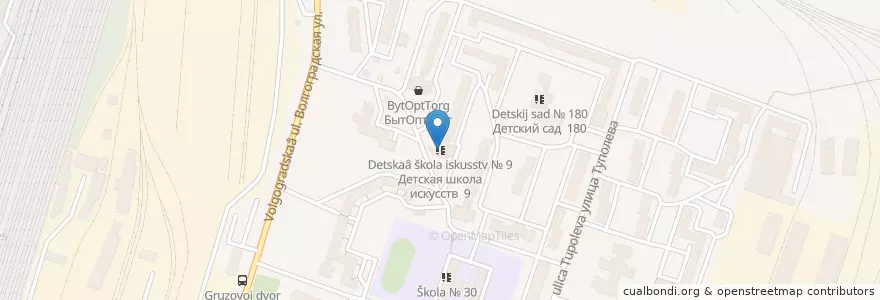 Mapa de ubicacion de Детская школа искусств № 9 en Russland, Föderationskreis Zentralrussland, Oblast Woronesch, Городской Округ Воронеж.