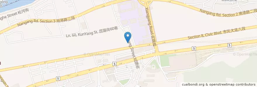 Mapa de ubicacion de 宜品素食 en تايوان, تايبيه الجديدة, تايبيه, 南港區.