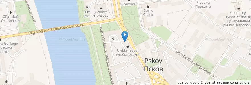 Mapa de ubicacion de Невис en Russia, Северо-Западный Федеральный Округ, Oblast' Di Pskov, Псковский Район, Городской Округ Псков.