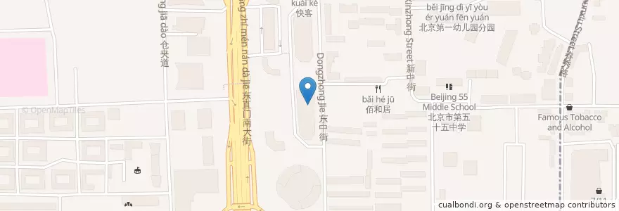 Mapa de ubicacion de East Gate Cinema en China, Beijing, Hebei, Dongcheng District.