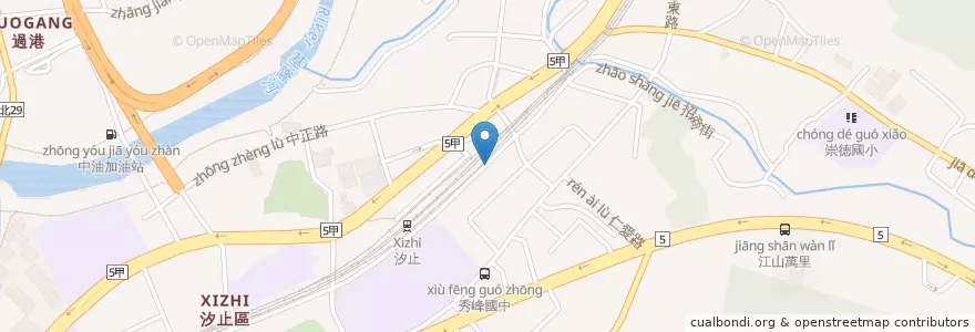 Mapa de ubicacion de 同心緣素食臭豆腐 en تايوان, تايبيه الجديدة, 汐止區.