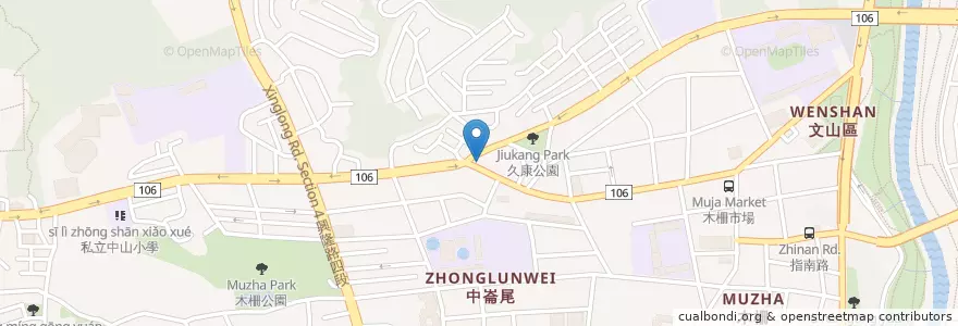 Mapa de ubicacion de 85度C en Tayvan, 新北市, Taipei, 文山區.