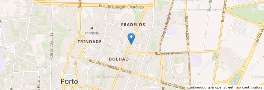 Mapa de ubicacion de Dom Duarte en Portugal, Nord, Área Metropolitana Do Porto, Porto, Porto, Cedofeita, Santo Ildefonso, Sé, Miragaia, São Nicolau E Vitória.