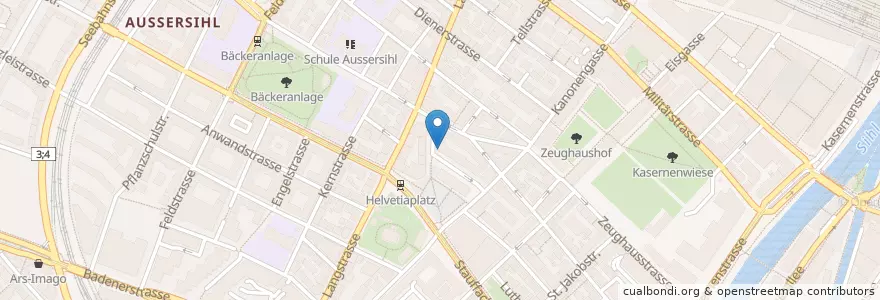 Mapa de ubicacion de Tremondi en Suisse, Zurich, District De Zurich, Zurich.