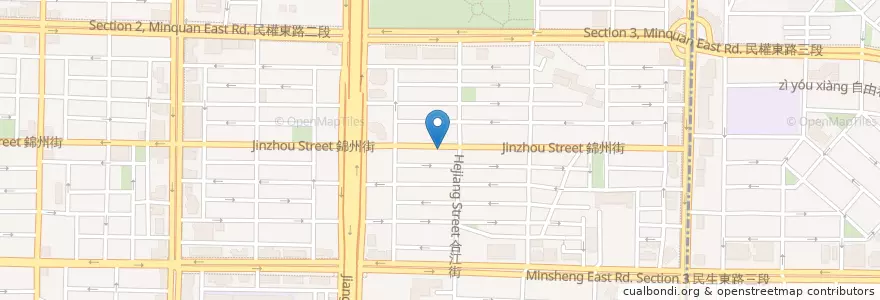 Mapa de ubicacion de 梵素食館 en تایوان, 新北市, تایپه, 中山區.
