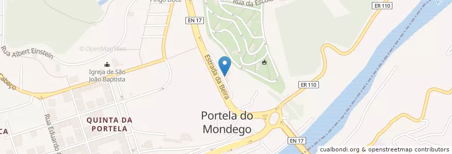 Mapa de ubicacion de Adega Típica da Portela en Португалия, Центральный Регион, Baixo Mondego, Coimbra, Coimbra.