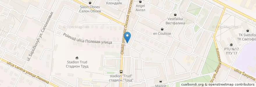 Mapa de ubicacion de Отделение связи №140406 en Rusland, Centraal Federaal District, Oblast Moskou, Коломенский Городской Округ.