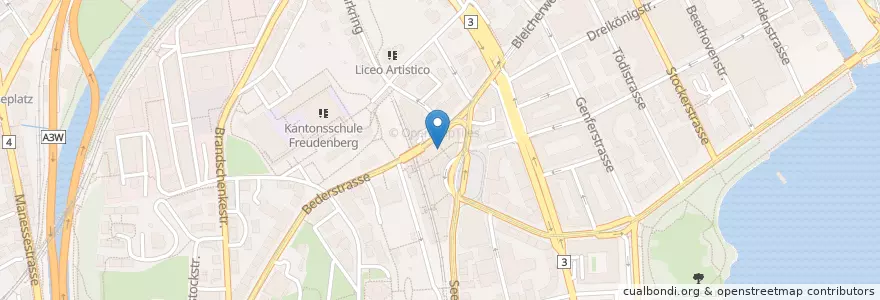 Mapa de ubicacion de Postfinance en Switzerland, Zurich, District Zurich, Zurich.