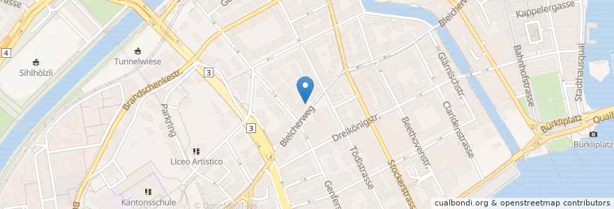 Mapa de ubicacion de Almodo Bar en Switzerland, Zurich, District Zurich, Zurich.