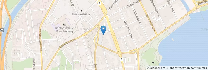 Mapa de ubicacion de Amavita Enge en Suisse, Zurich, District De Zurich, Zurich.