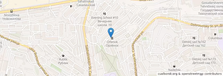Mapa de ubicacion de Избирательный участок №604 en ロシア, 極東連邦管区, 沿海地方, ウラジオストク管区.