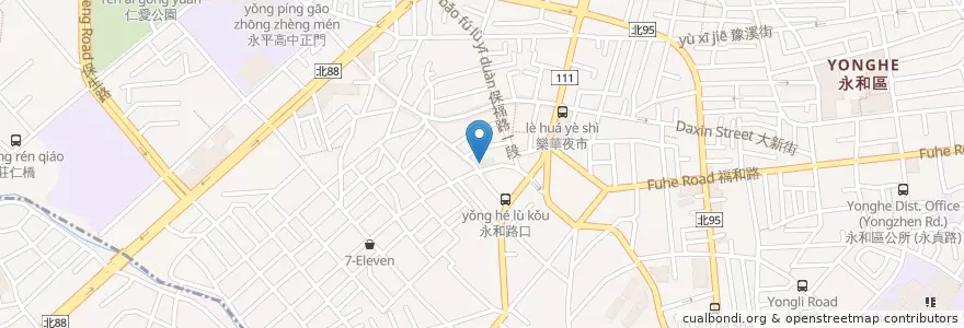 Mapa de ubicacion de 下港米糕排骨酥 en Тайвань, Новый Тайбэй, 永和區.