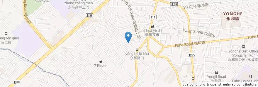 Mapa de ubicacion de 和陞屋牛排 en Taiwan, Neu-Taipeh, Yonghe.