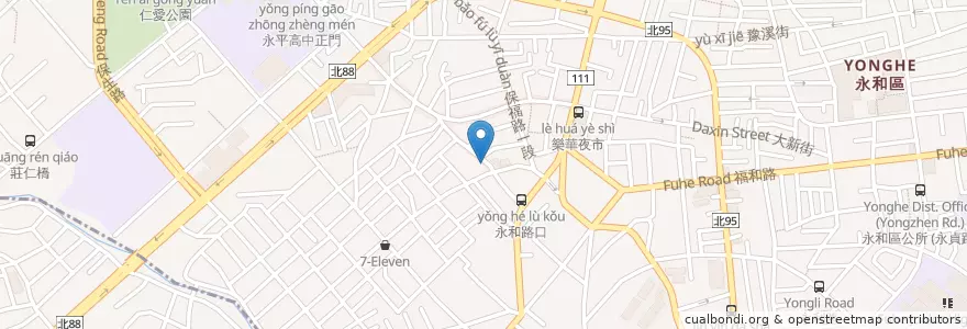 Mapa de ubicacion de 許願樹義式麵坊 en Taiwan, New Taipei, Yonghe District.