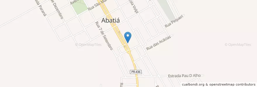 Mapa de ubicacion de Abatiá en 브라질, 남부지방, 파라나, Região Geográfica Intermediária De Londrina, Microrregião De Cornélio Procópio, Abatiá.