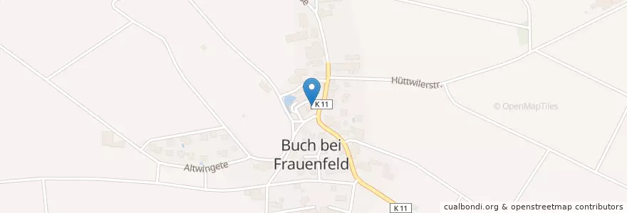 Mapa de ubicacion de Wirtschaft zum Hirschen en 스위스, Thurgau, Bezirk Frauenfeld, Uesslingen-Buch.