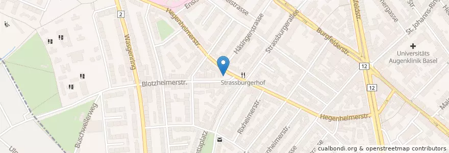 Mapa de ubicacion de Avia Iselin en Suíça, Basel-Stadt, Basileia.