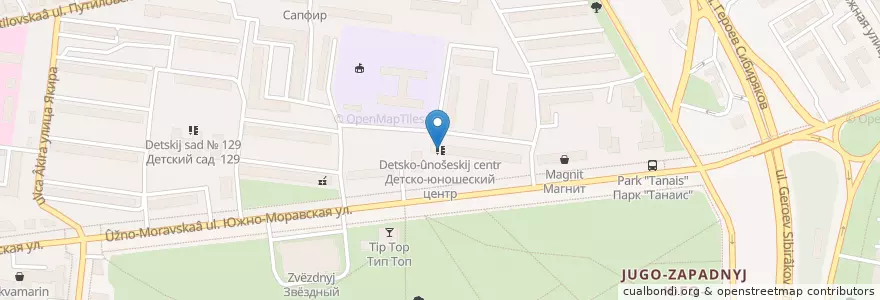 Mapa de ubicacion de Детско-юношеский центр en Russie, District Fédéral Central, Oblast De Voronej, Городской Округ Воронеж.