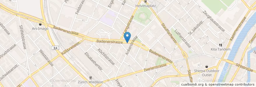 Mapa de ubicacion de Plaza Bar en Suisse, Zurich, District De Zurich, Zurich.