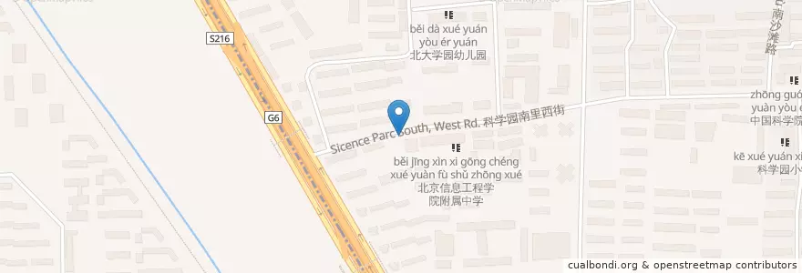 Mapa de ubicacion de 刀削面家常菜 en China, Beijing, Hebei, 朝阳区 / Chaoyang.