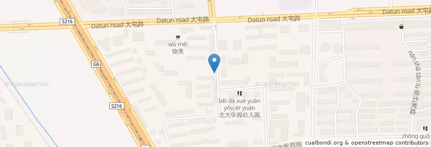 Mapa de ubicacion de 兰州素福拉面 en 중국, 베이징시, 허베이성, 朝阳区 / Chaoyang.